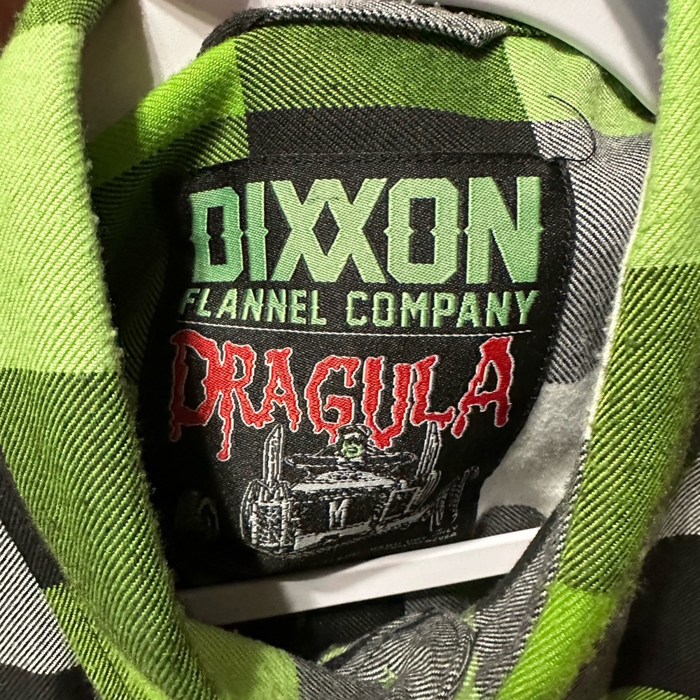 Dixxon Dragula Flannel Company Green and Black Plaid Shirt